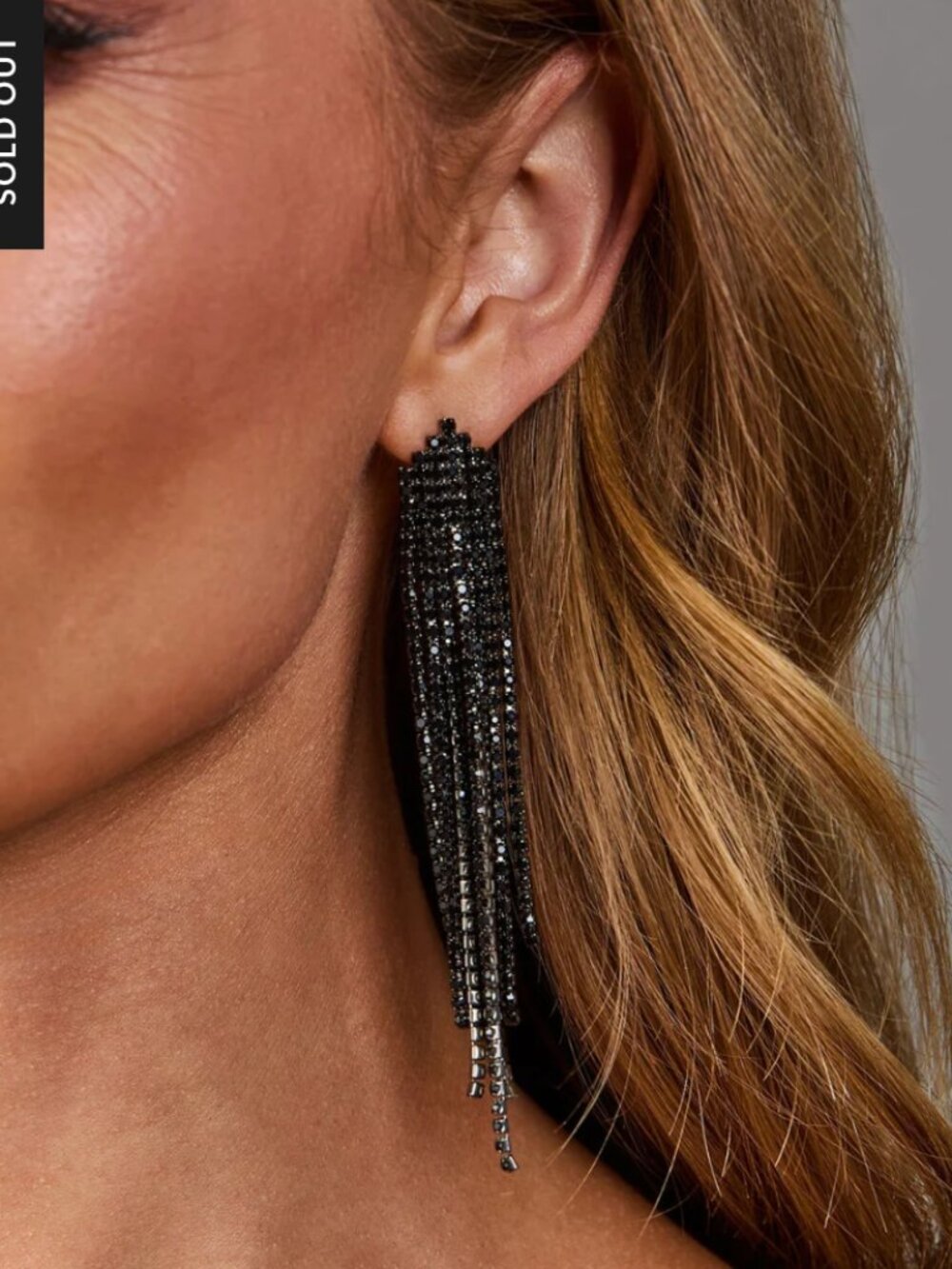 Chanelle Fringe Rhinestone Dangle Earrings | Vici